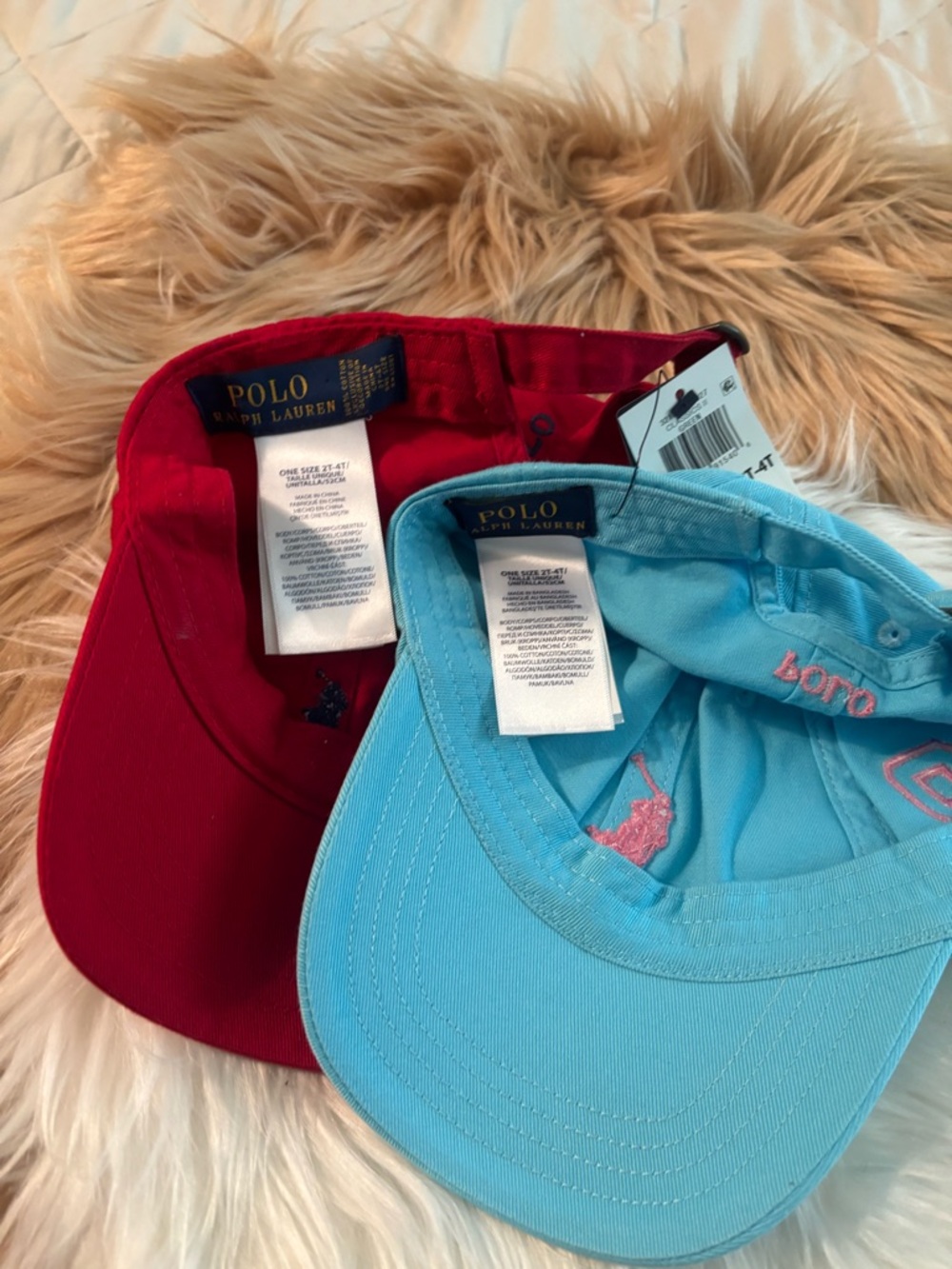 Polo by Ralph Lauren Kids Caps - Red and Light Blue